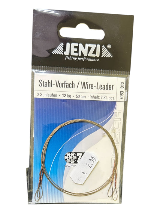 JENZI Stahl-Vorfach/Wire-Leader mit Schlaufen